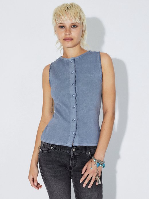 Damen Top – DRDENIMLILJA Rib