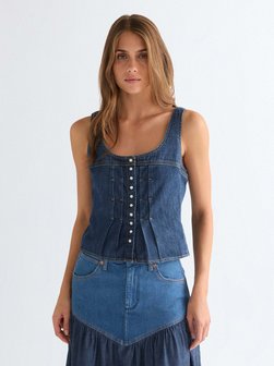 Damen Top - Pleated Corset