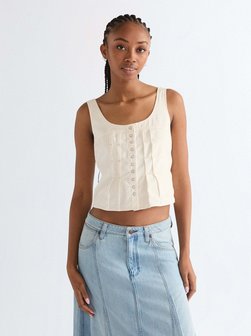 Damen Top - Pleated Corset