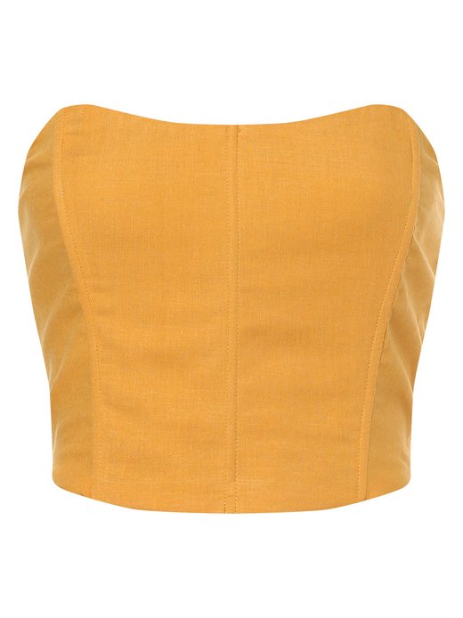 Damen Top mit Leinen-Anteil