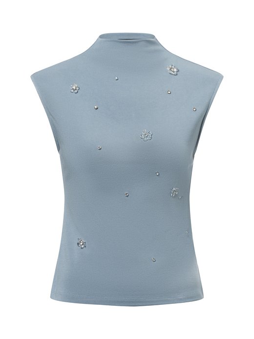 Damen Top mit Ziersteinen
