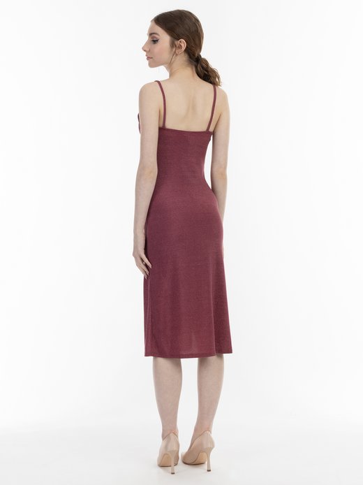Damen Trägerkleid midi