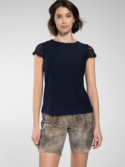 Artikelbild Damen Trachtenbluse - Fanja von Spieth & Wenksy in blau gepunktet