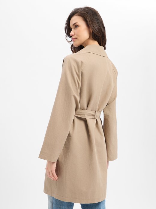 Damen Trenchcoat mit Leinen-Anteil