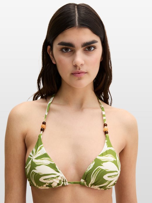 Damen Triangel-Bikini-Top  -  Abstract Flower