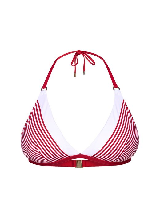 Damen Triangel-Bikini-Top  -  Streifen