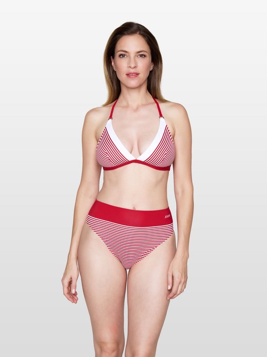 Damen Triangel-Bikini-Top  -  Streifen