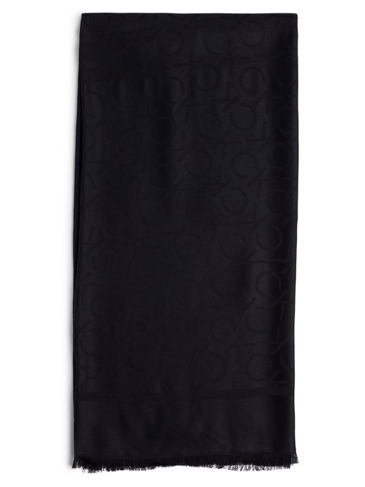 Damen Tuch - Shiny Jacquard Monogram Square