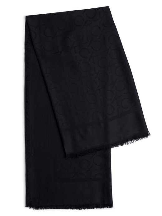 Damen Tuch - Shiny Jacquard Monogram Square
