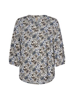 Artikelbild Damen Tunikabluse - SC-Samea von soyaconcept® in blau beige gemustert