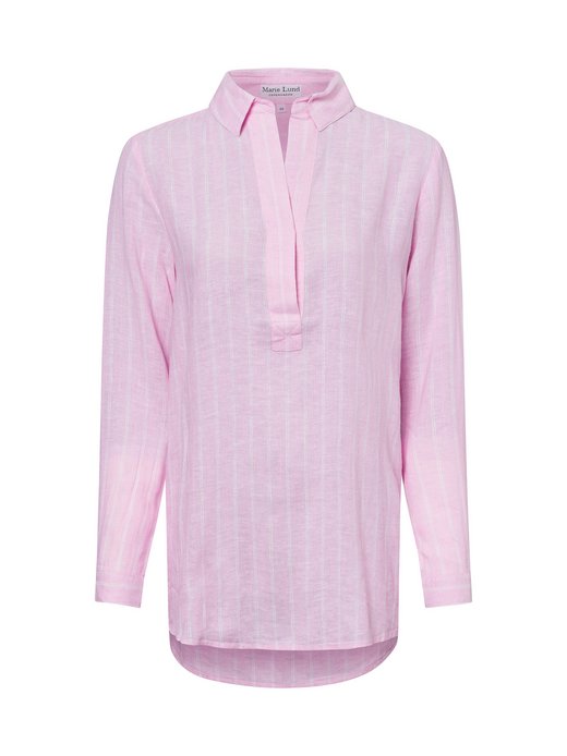 Damen Tunikabluse mit Leinen-Anteil