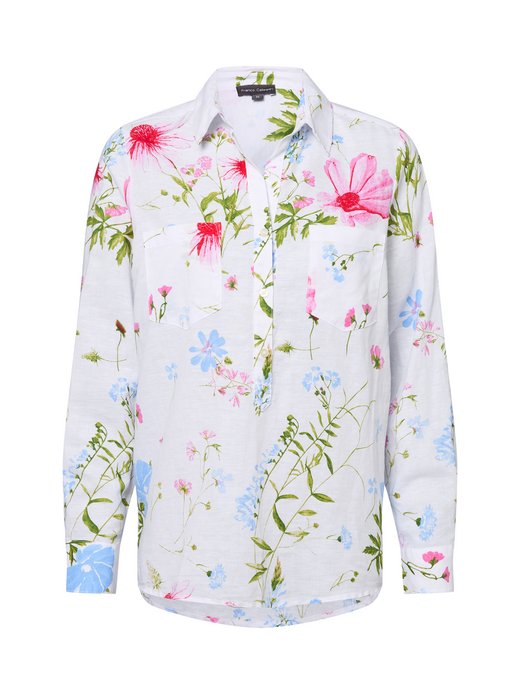 Damen Tunikabluse mit Leinenanteil