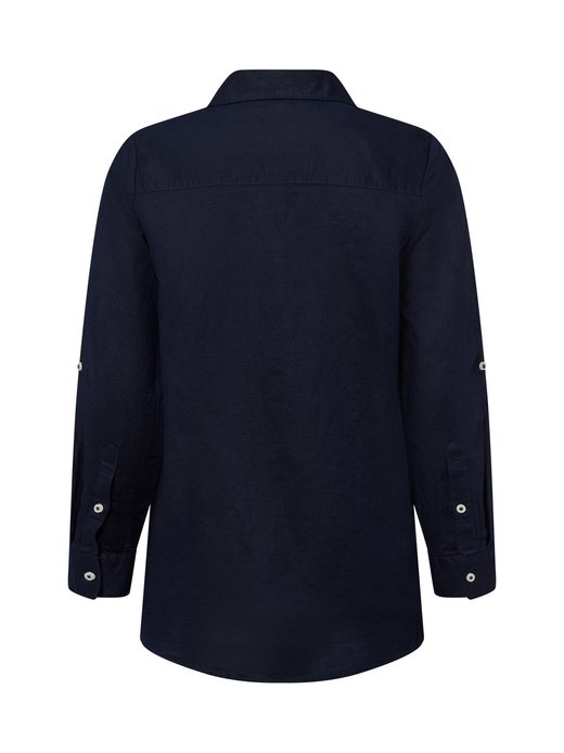 Damen Tunikabluse mit Leinenanteil