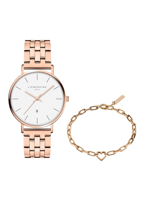 Damen Uhr & Armband  -  Lovely Rosé