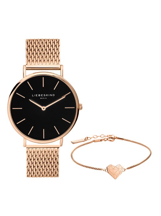 Damen Uhr & Armband  -  Minimalistic Hearts