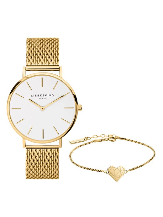 Damen Uhr & Armband  -  Minimalistic Hearts