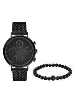 Damen Uhr & Armband Set  -  Black Chic