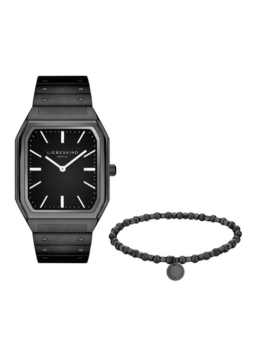 Damen Uhr & Armband Set  -  Black Urban