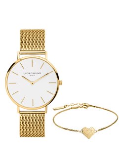 Damen Uhr & Armband Set  -  Minimalistic Hearts
