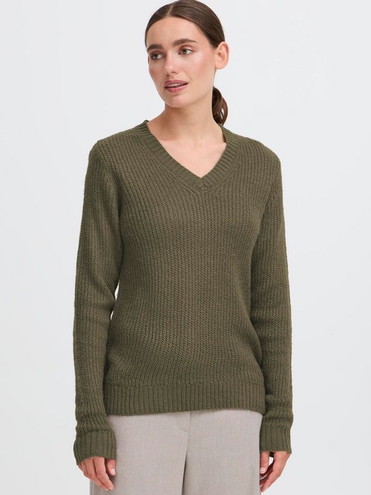 Damen V-Ausschnitt-Pullover - OXFSinvi