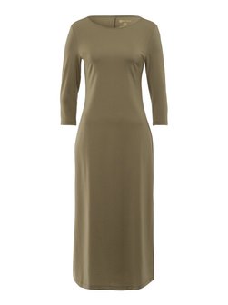 Damen Wadenlanges Jersey-Kleid