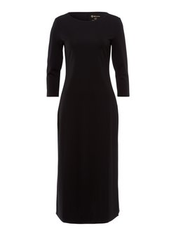 Damen Wadenlanges Jersey-Kleid