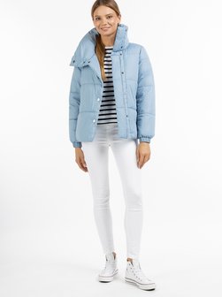 Artikelbild Damen Wattierte Winterjacke von Dreimaster in hellblau uni