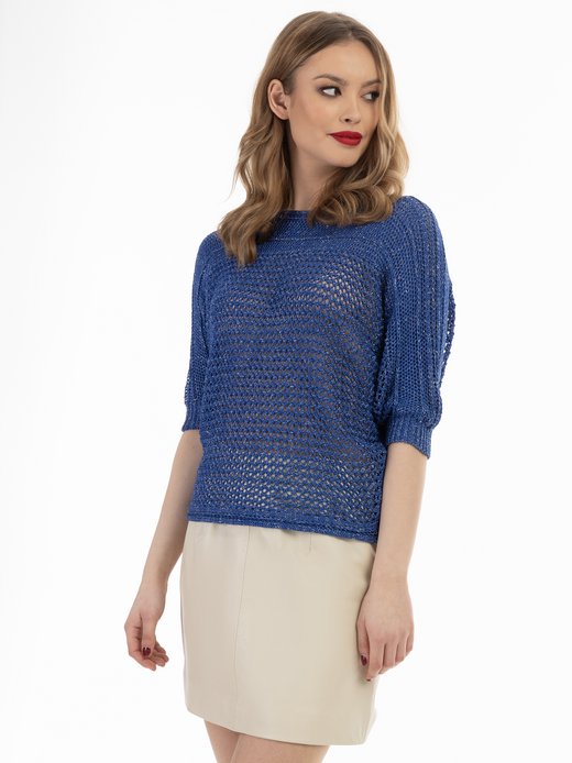 Damen Weitmaschiger Strickpullover