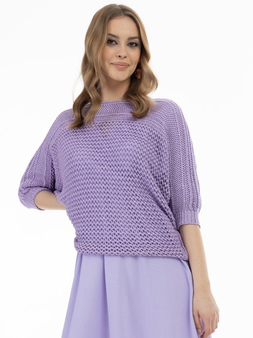 Damen Weitmaschiger Strickpullover