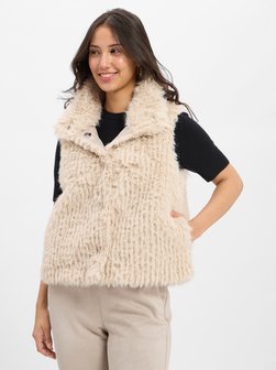 Damen Weste aus Kunstfell
