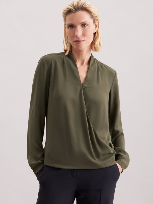 Damen Wickelbluse - Regular Fit