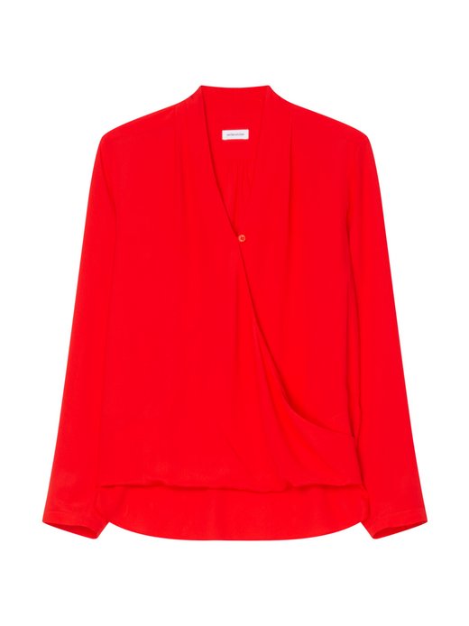 Damen Wickelbluse - Regular fit Fit