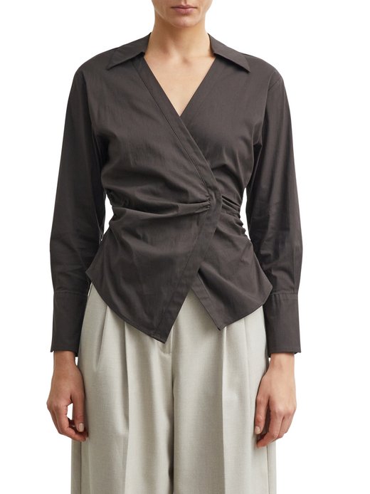 Damen Wickelbluse