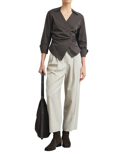 Damen Wickelbluse