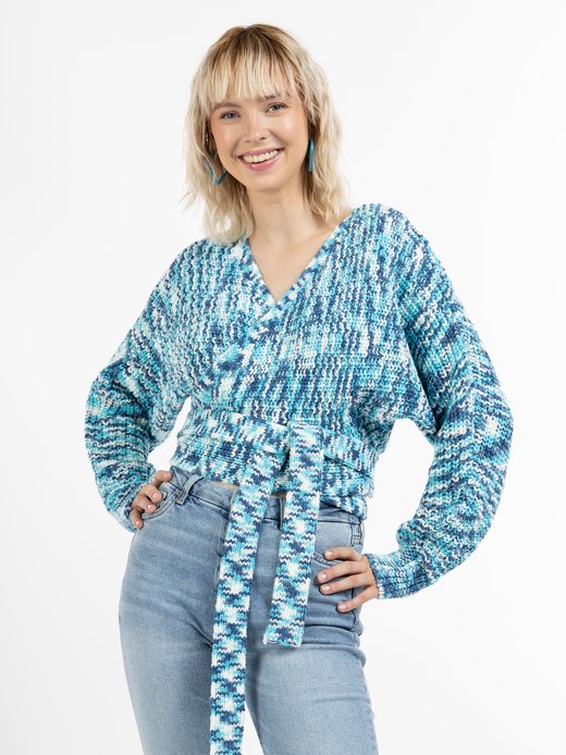 Damen Wickeljacke aus Strick