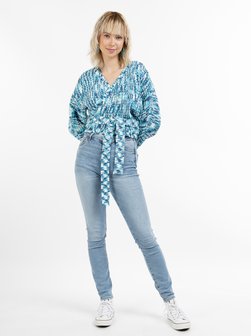 Damen Wickeljacke aus Strick