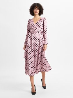 Artikelbild Damen Wickelkleid - Kapia von HUGO in altrosa gepunktet