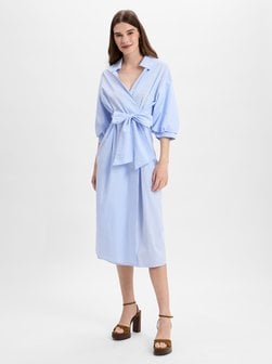 Artikelbild Damen Wickelkleid von Rich & Royal in hellblau weiß gestreift