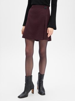 Damen Wickelrock mit Wollanteil
