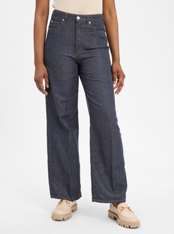 Artikelbild Damen Wide Fit Jeans mit Leinen-Anteil - Tolva Long von Marc O'Polo in denim uni