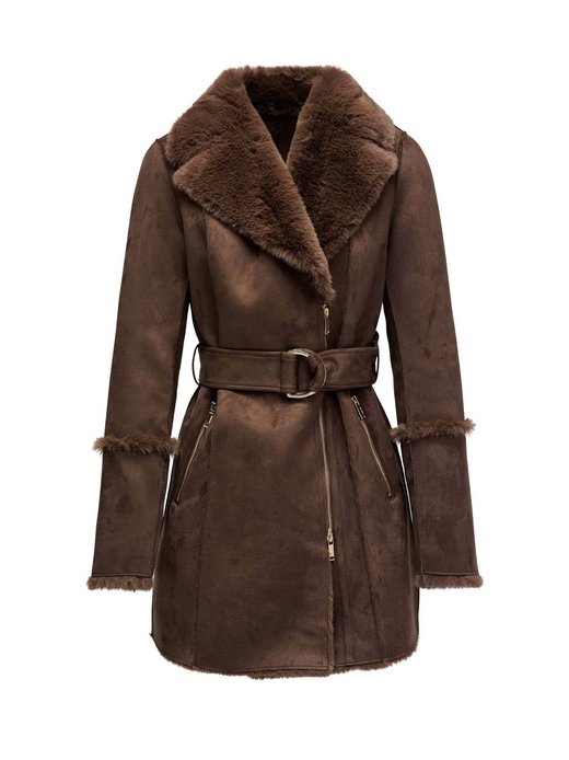 Damen Wintermantel - Long Shearling