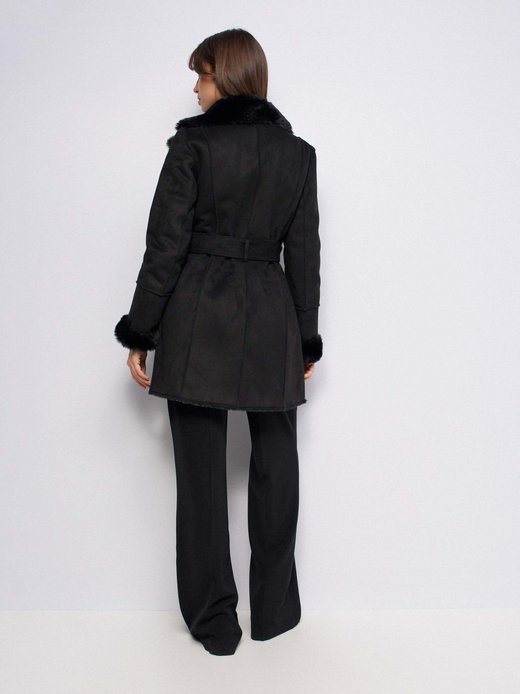 Damen Wintermantel - Long Shearling