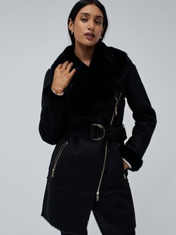 Damen Wintermantel - Long Shearling