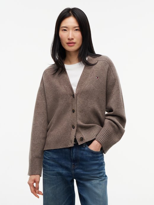 Damen Woll-Strickjacke