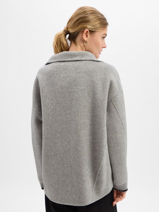Damen Wolljacke mit Kamel- und Seidenanteil