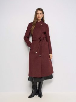 Damen Wollmantel - Peacoat With Belt