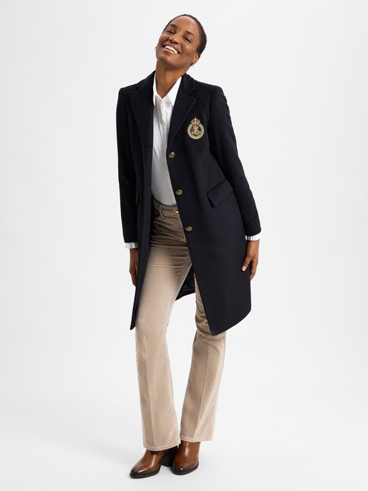 Damen Wollmantel mit Cashmere-Anteil