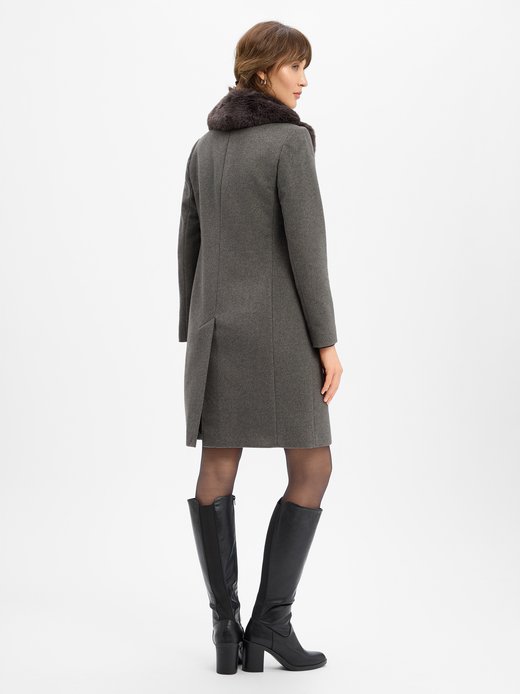 Damen Wollmantel mit Cashmere-Anteil