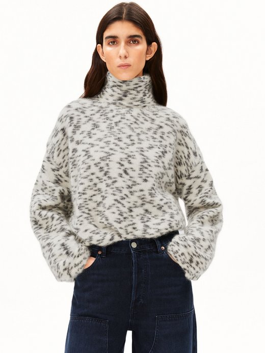 Damen Wollpullover mit Mohair-Anteil