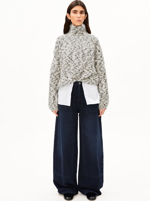 Damen Wollpullover mit Mohair-Anteil
